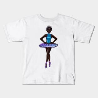 Ballerina Noor #3 - beautiful  black ballerina with corn rows Kids T-Shirt